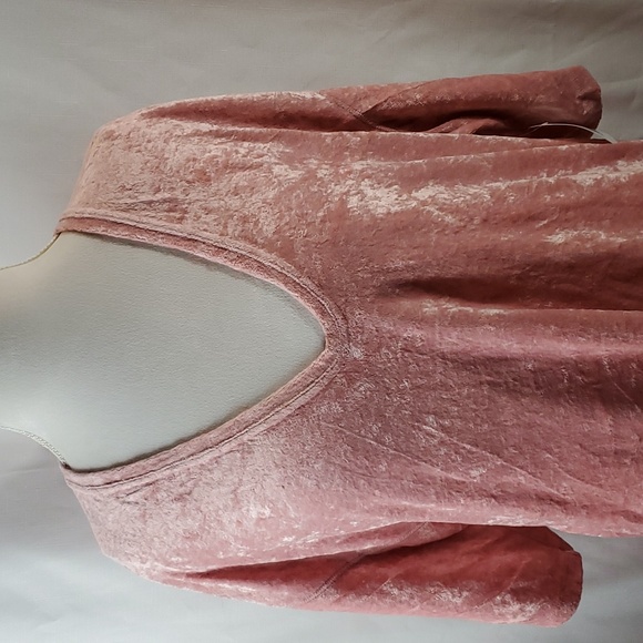 Free People passion flower crushed pink V-neck velvet tunic dress in size Small - Picture 3 of 10